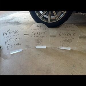 Hand painted wedding signs